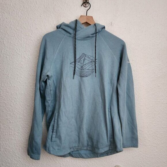 Columbia Mountain Graphic Printed Hoodie in Light Blue Women's Size Medium - Picture 1 of 7